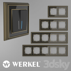 Miscellaneous - OM Metal frames for sockets and switches Werkel Palacio Bronze _ black 