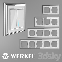 Miscellaneous - OM Metal frames for sockets and switches Werkel Palacio Chrome _ white 