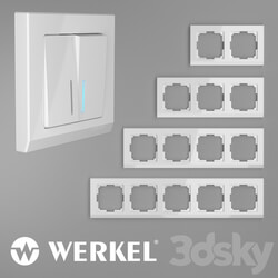 Miscellaneous - OM Plastic frames for sockets and switches Werkel Stark White 