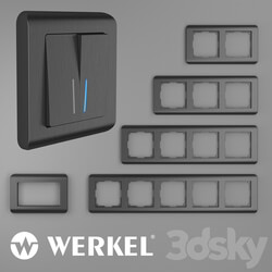 Miscellaneous - OM Plastic frames for sockets and switches Werkel Stream Graphite 