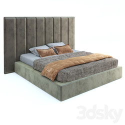 Bed - bed with a soft headboard 