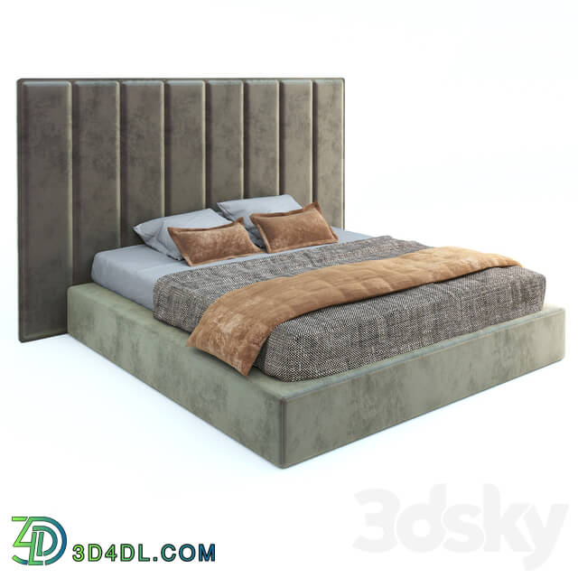 Bed - bed with a soft headboard