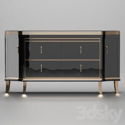 Sideboard _ Chest of drawer - Chest of drawers black lacquered 