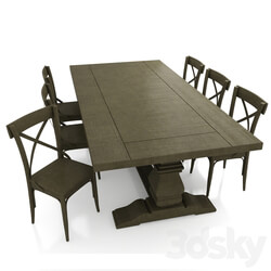 Table _ Chair - rustic dining table 