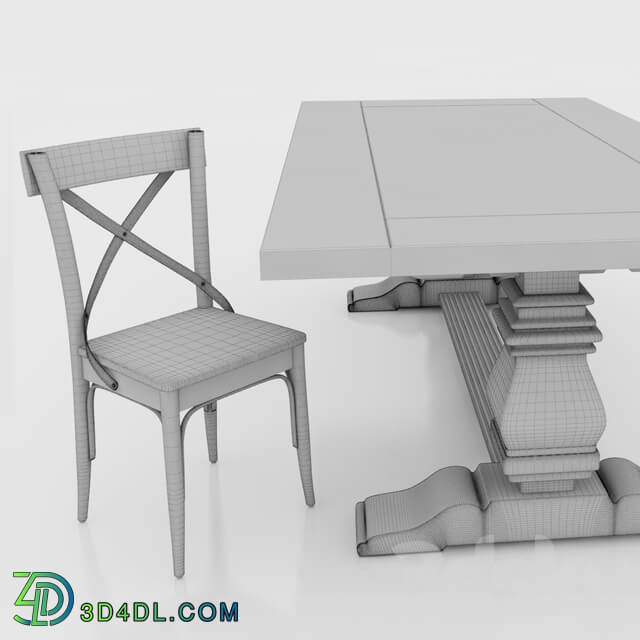 Table _ Chair - rustic dining table
