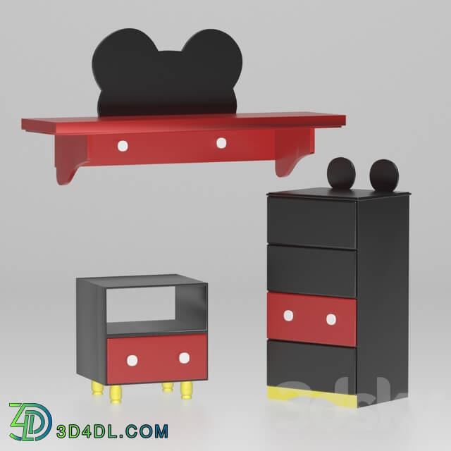 Full furniture set - Furniture _Mickey Mouse_ for the nursery
