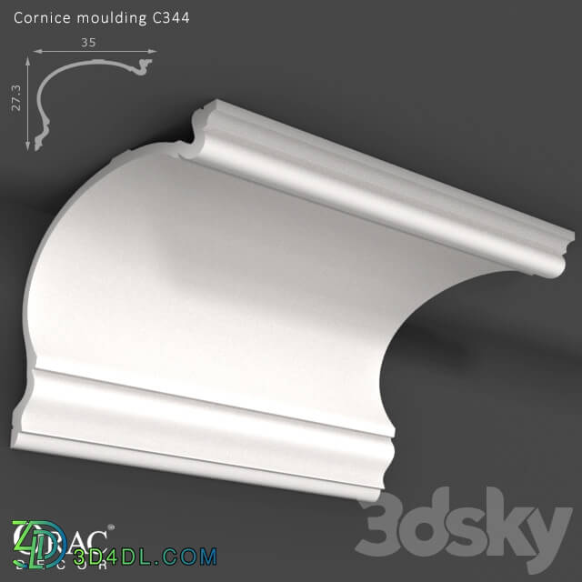 Decorative plaster - OM Cornice Orac Decor C344