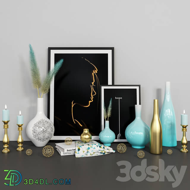 Decorative set - Blue and Gold Decorative Set