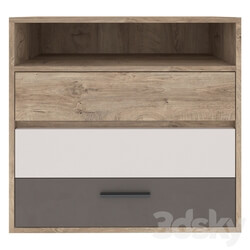 Sideboard _ Chest of drawer - Chest of drawers Mito MI 4 endgrain oak 
