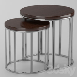 Table - Metal coffee table circle set 