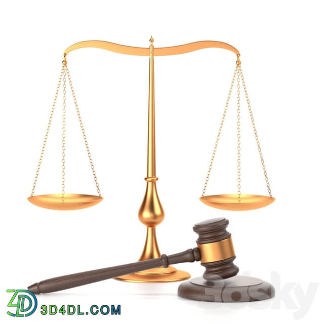 Miscellaneous - Scales of justice and gavel