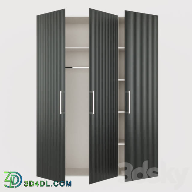Wardrobe _ Display cabinets - Wardrobe with corrugated doors