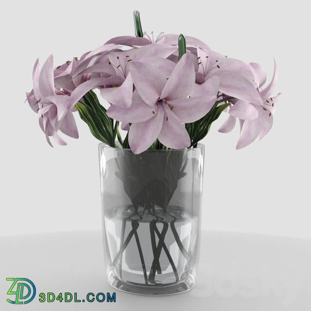 Bouquet - Bouquet of pink lilies
