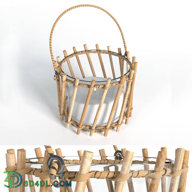 Other decorative objects - bamboo hurricane lantern