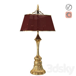 Table lamp - classice red abajour light 
