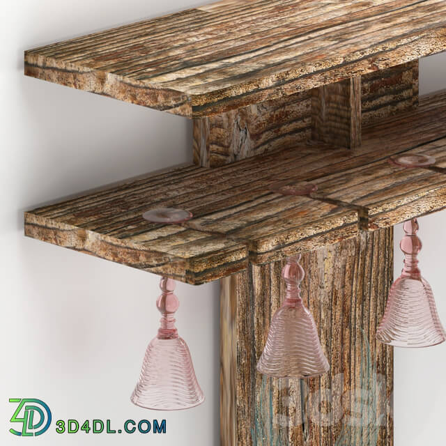 Other kitchen accessories - Rustic Wood Wine Rack