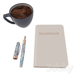 Other decorative objects - Notebook_ fountain pen_ coffee cup 