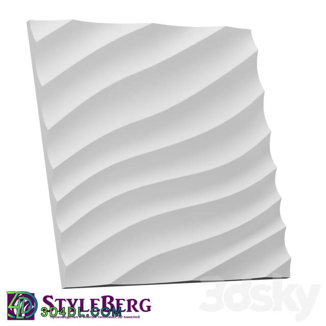 3D panel - Gypsum 3D panel StyleBerg_ Gulf Stream