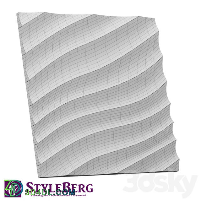 3D panel - Gypsum 3D panel StyleBerg_ Gulf Stream