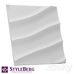 3D panel - Gypsum 3D panel StyleBerg_ Wave 
