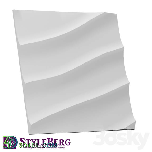 3D panel - Gypsum 3D panel StyleBerg_ Wave