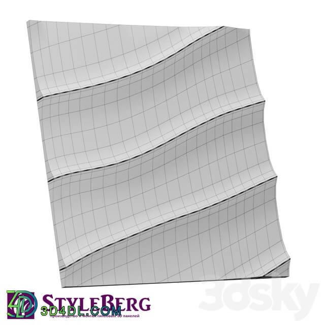 3D panel - Gypsum 3D panel StyleBerg_ Wave