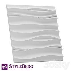3D panel - 3D gypsum panel StyleBerg_ Atlantic 
