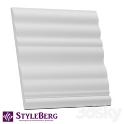 3D panel - Gypsum 3D panel StyleBerg_ Veil 