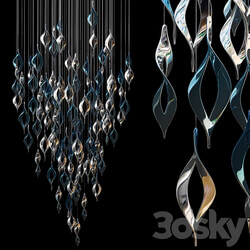 Chandelier - Blue crystal chandelier 