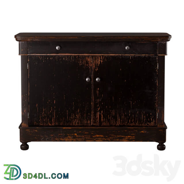Sideboard _ Chest of drawer - Sarreid _ Antique Black Wall Cabinet