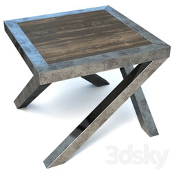 Table - Wood and metal table 