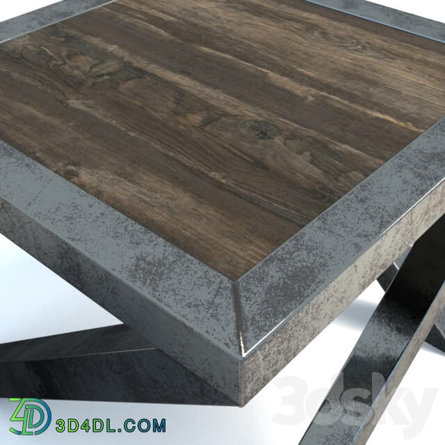 Table - Wood and metal table