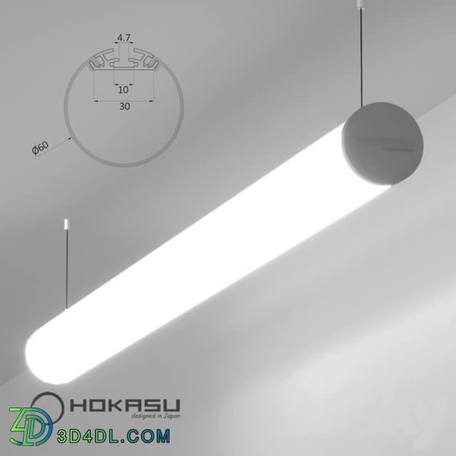 Technical lighting - Linear lamp HOKASU D60
