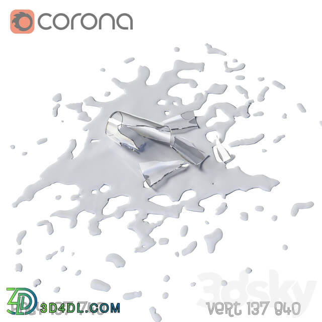 Other kitchen accessories - Broken glass of milk