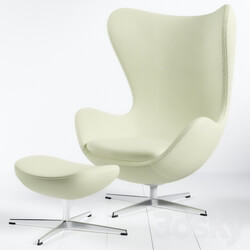 Arm chair - Chair Egg Egg by Arne Jacobsen 