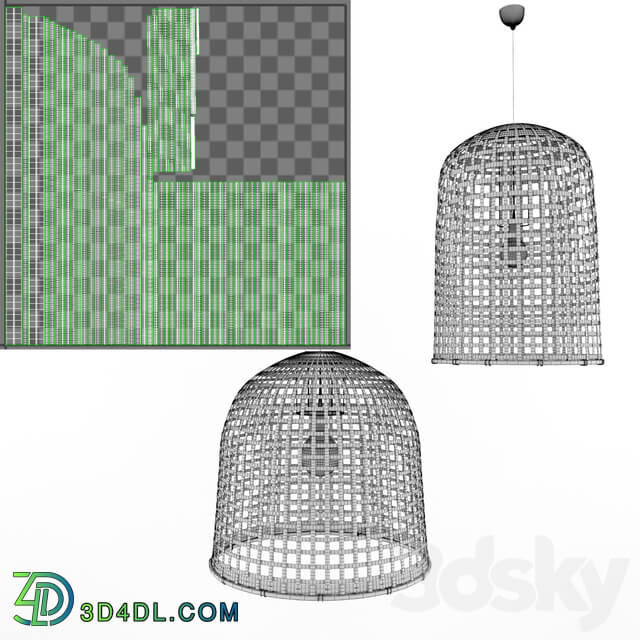 Chandelier - Lamp rattan