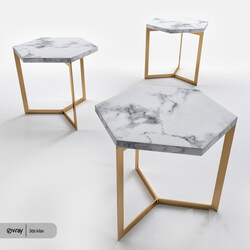 Table - Hex side table hudson drink table set 