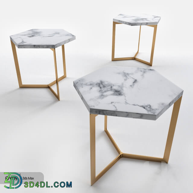 Table - Hex side table hudson drink table set