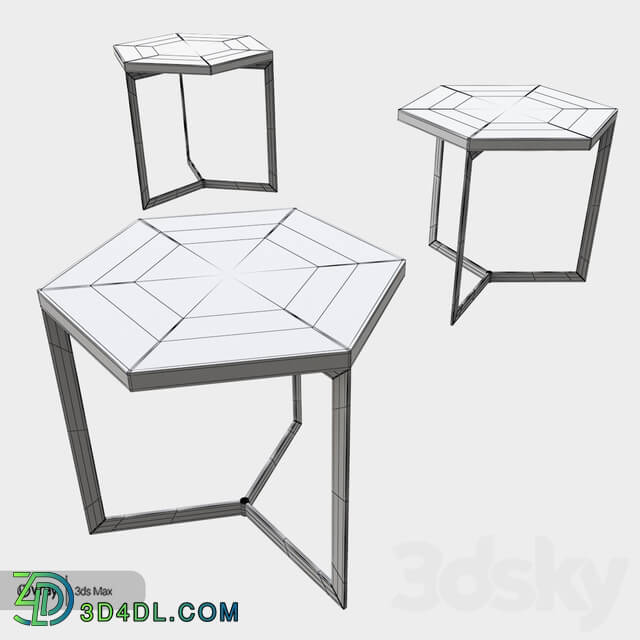 Table - Hex side table hudson drink table set