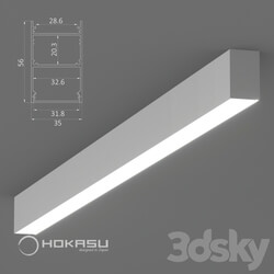 Ceiling lamp - Surface mounted linear luminaire HOKASU 35_56 