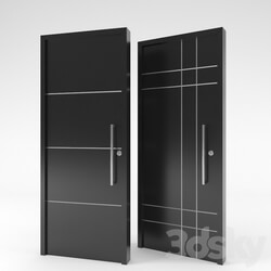 Doors - modern black door 