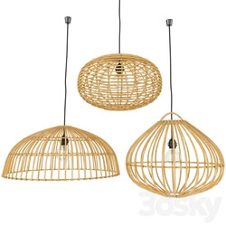 Chandelier - Rattan Lamp Set 