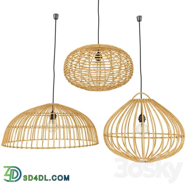 Chandelier - Rattan Lamp Set