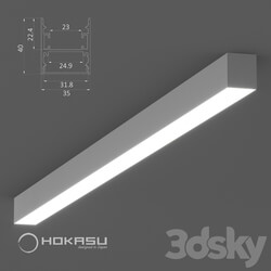 Technical lighting - Surface mounted linear luminaire HOKASU 35_40 Up _ Down 