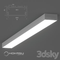 Technical lighting - Surface mounted linear luminaire HOKASU 75_35 