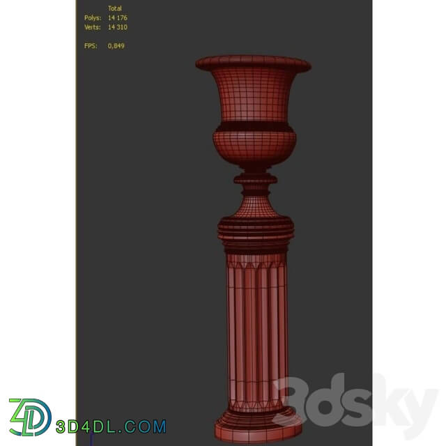 Vase - Antique vase on a pedestal