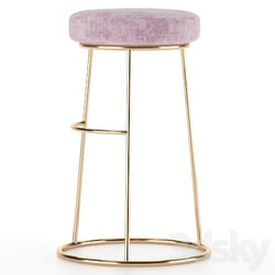 Chair - PINK_VELVET stool 