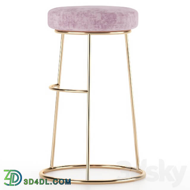 Chair - PINK_VELVET stool