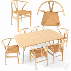 Table _ Chair - Wooden Table Chair Ch24 