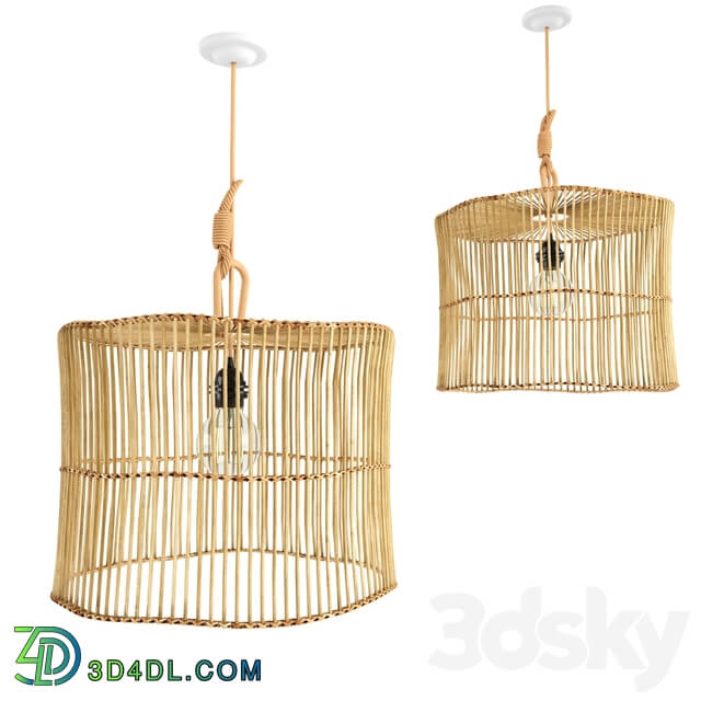 Chandelier - Bamboo Rattan Lamp 26